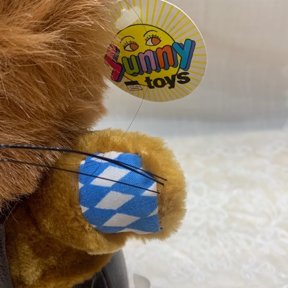 1997 Vintage 11" Gerhardshofen Germany yodeling lion plush stuffed animal - Picture 3 of 12